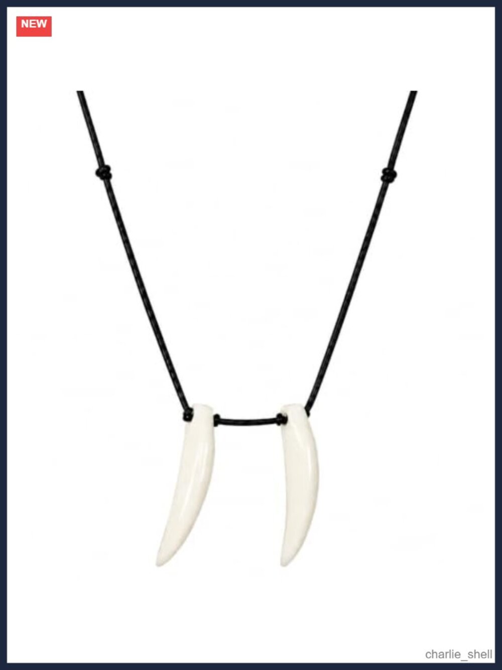 Acrylic Wolf Teeth Necklace Cosplay Costume Accessory One Size